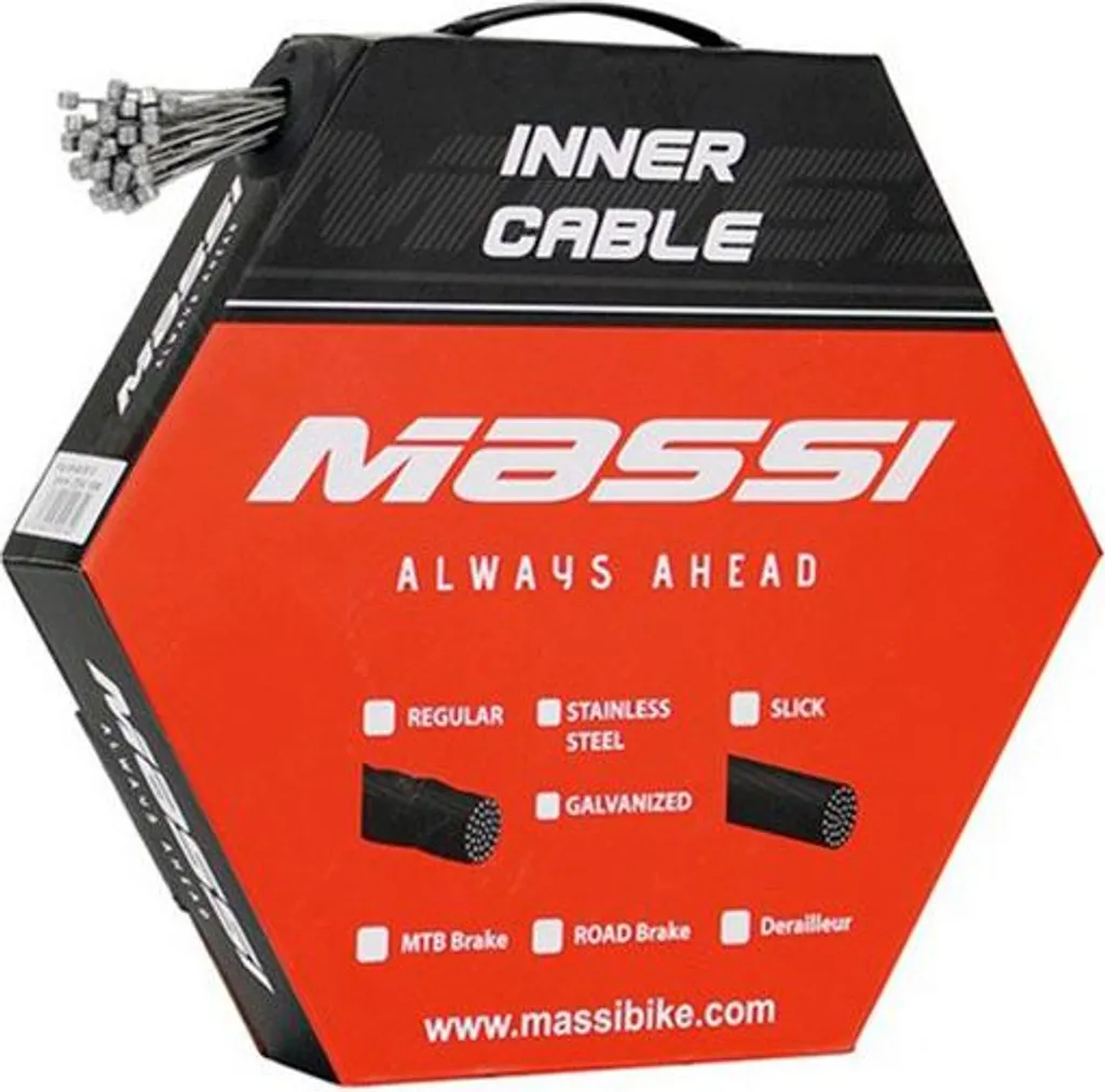 Câbles de frein pour VTT Massi : Lot de 100 pièces universelles One Size