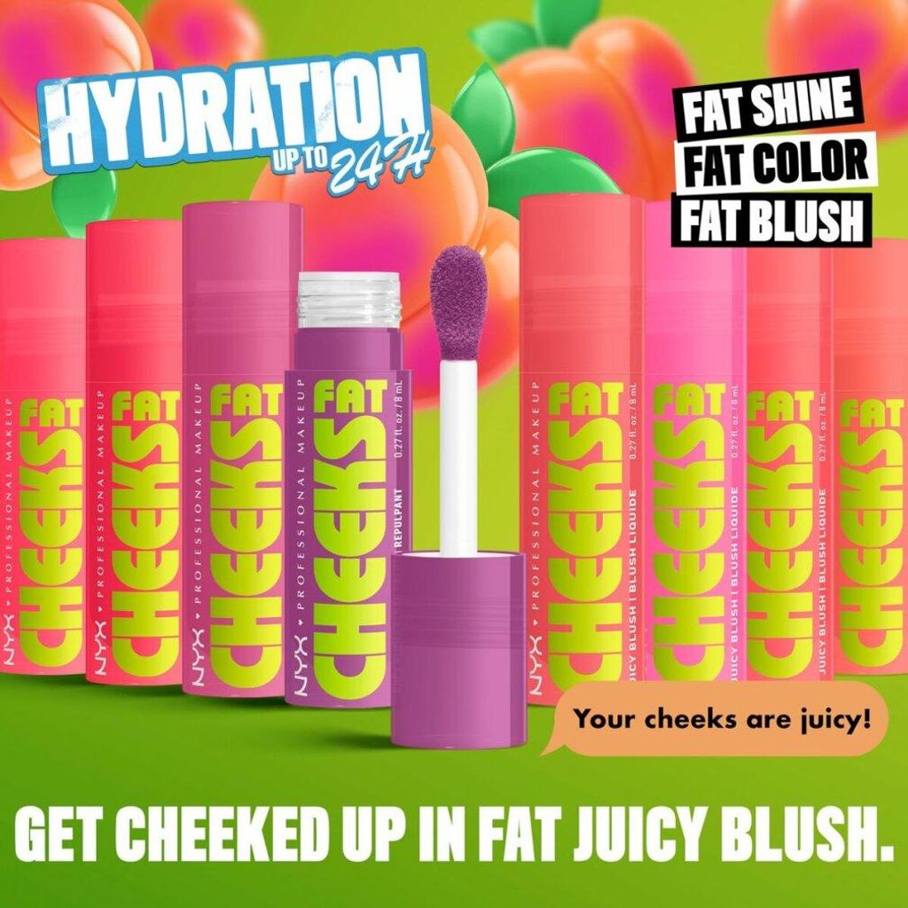 FAT CHEEKS Feuchtigkeitsspendendes flü ssiges Rouge #08 -Blueberry Burst 8 ml
