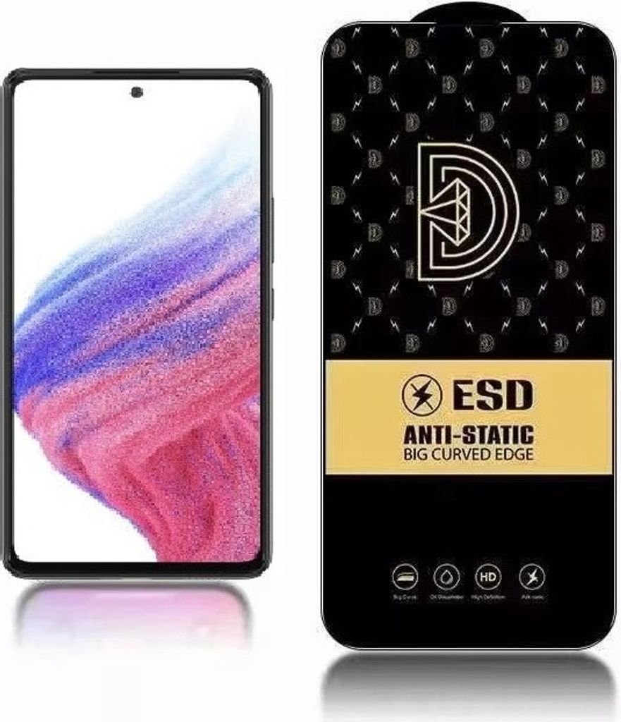 Diamond Antistatisches Gehärtetes Glas für Samsung Galaxy A53 5G - Schwarz KP24203