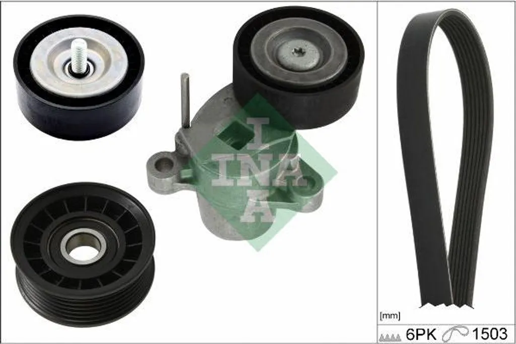 Kit courroies trapézoïdales pour entretien Ford Fiesta, Focus et B-Max