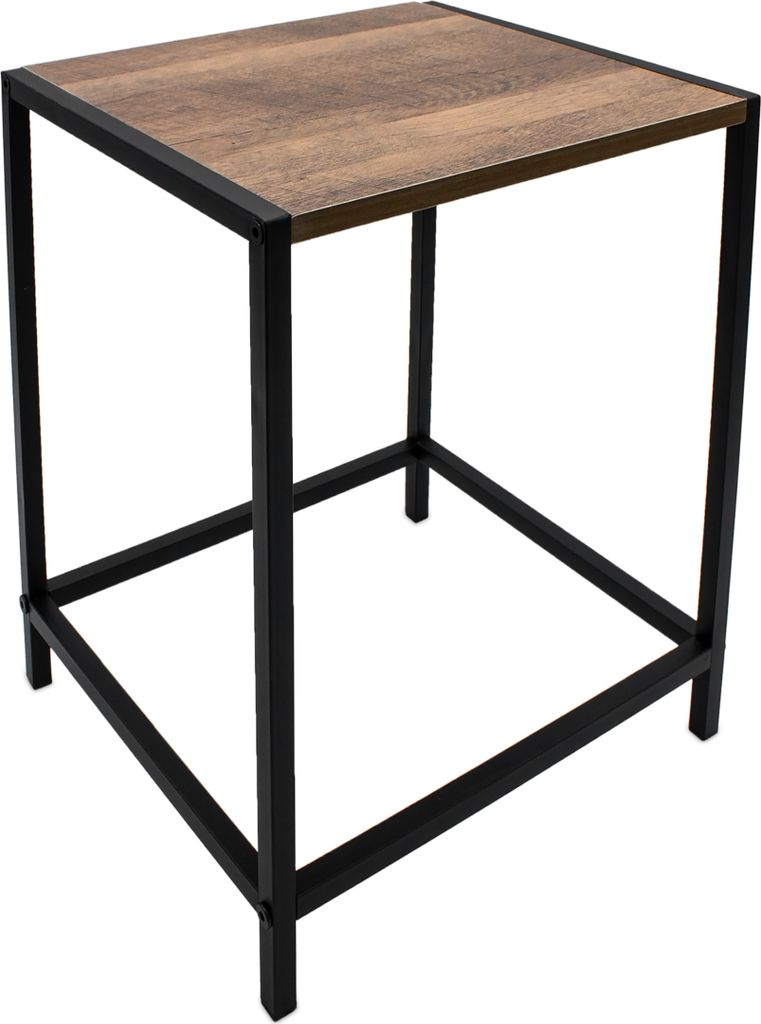 2.05 Metall Beistelltisch mit Holz Platte - ca. Produktbild 