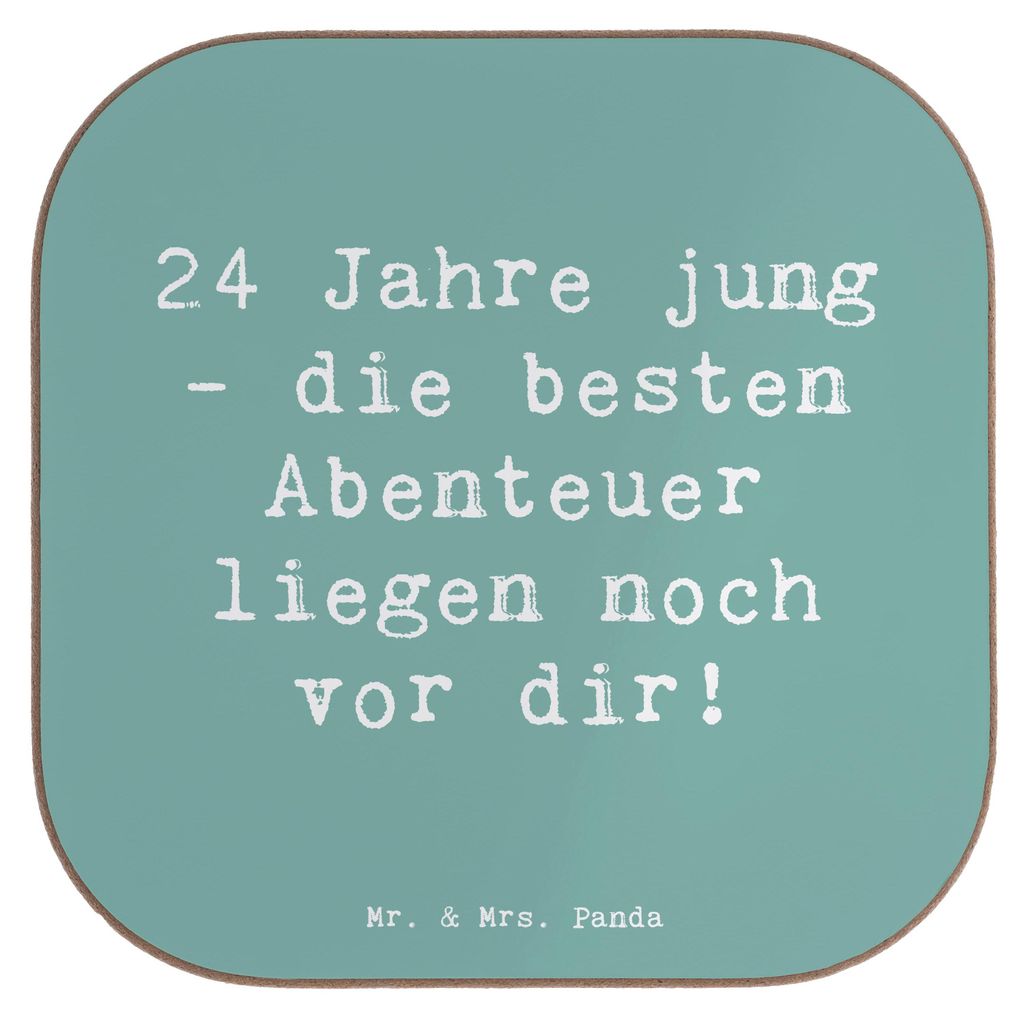 Mr. & Mrs. Panda Flaschenuntersetzer Spruch 24. Geburtstag - Meeresbrise - Geschenk, Freundschaft, Geburtstagsgeschenk, gläseruntersetzer, 24 Jahr...