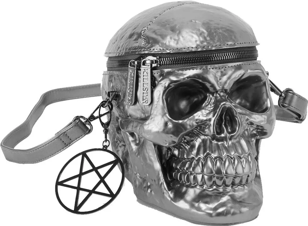 Borsetta KILLSTAR Teschio Grave Digger Gunmetal - Accessorio Gothic