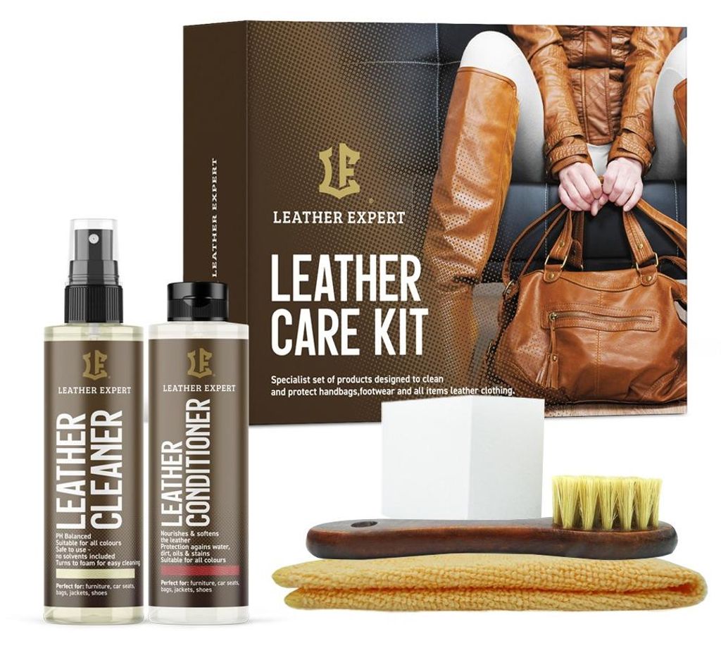 Leather Expert Care Kit 2x100ml - Lederreinigungs- und Produktbild 