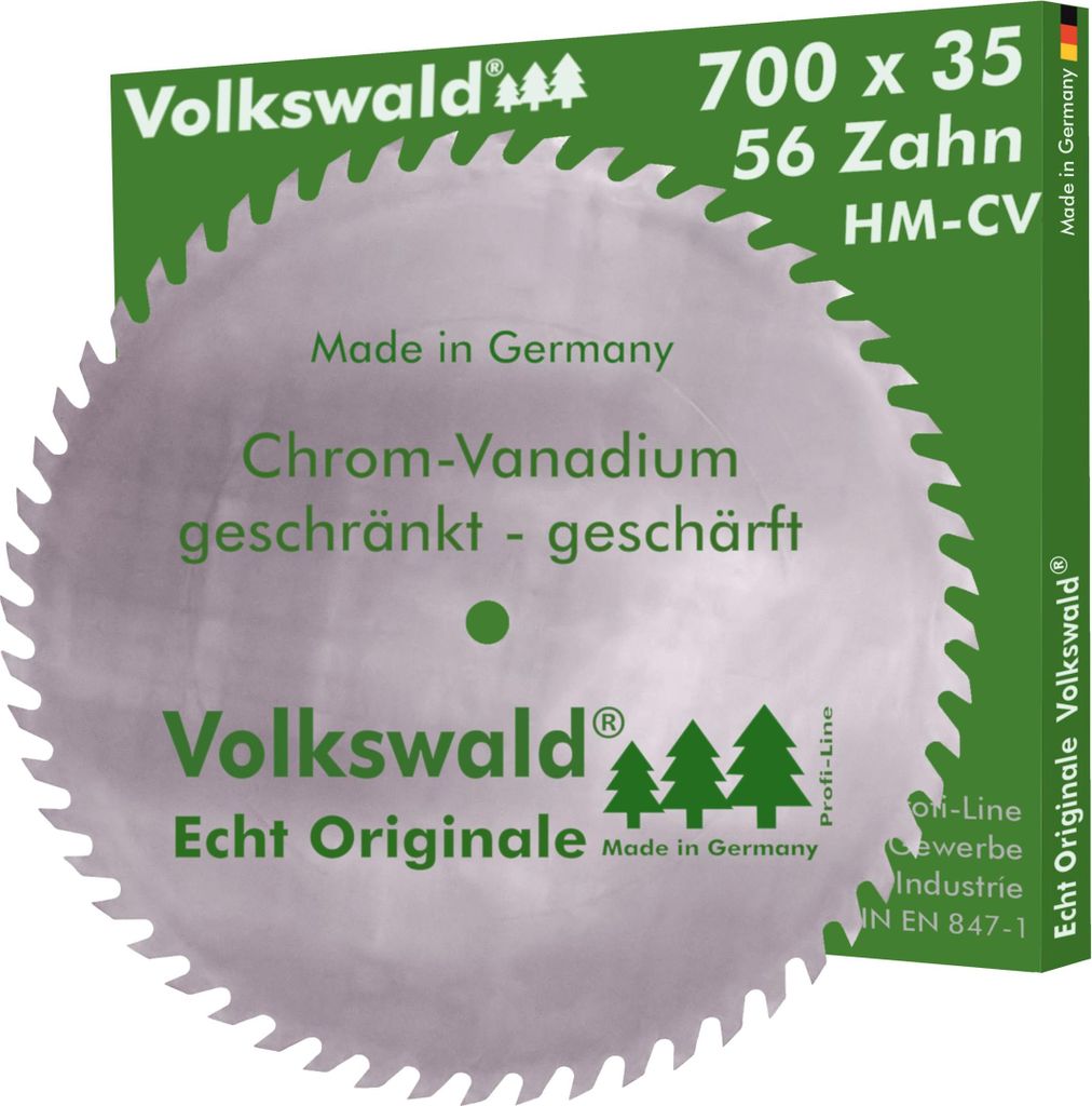 Volkswald Sägeblatt CV 700 x 35 mm Z= 56 Tischkreissägen Wippkreissägen und Formatkreissägen