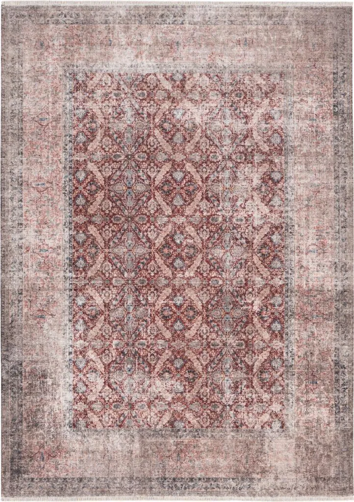 Tapis Rouge Maurea 780 - 120x170 cm - Résistant aux UV et Lavable
