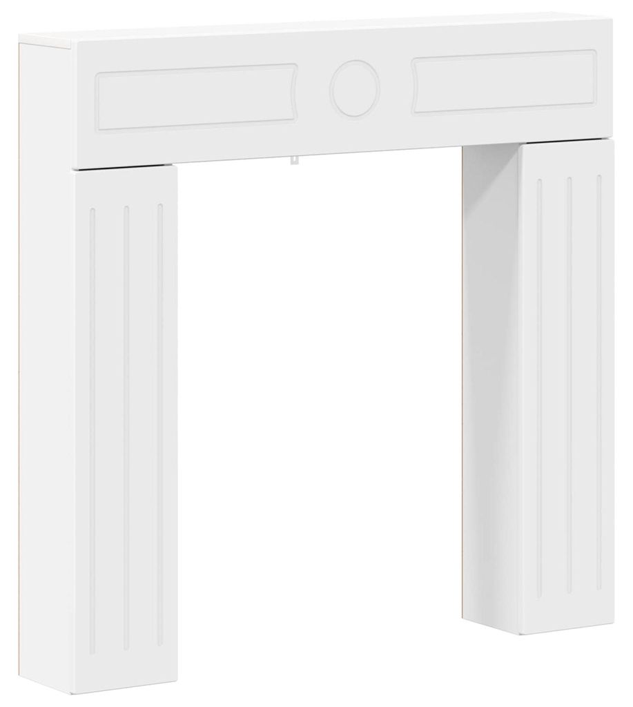 vidaXL Obklad krbovej pece, biela, 102 x 18 x 100,5 cm, Obrázok produktu 