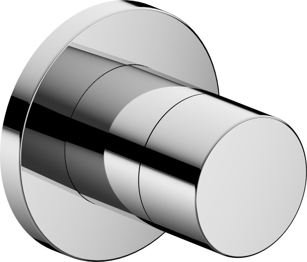 Keuco 3-Wege Ab-/Umstellventil IXMO DN 15, UP, runde Rosette mit Griff IXMO Pure schwarzchrom gebürstet 59549130001