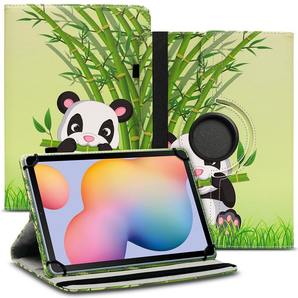 Tablet Tasche für Samsung Galaxy Tab S6 Lite Hülle Case Schutz Cover 360 DrehbarFarbe Uni 360 Taschen:Motiv 12