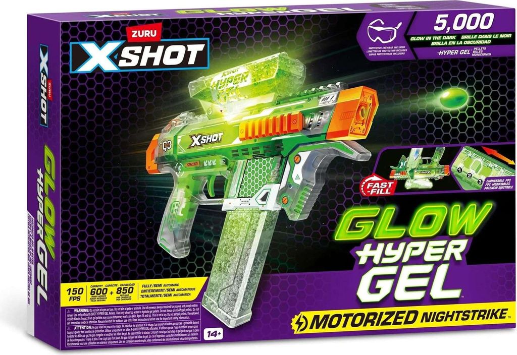 Zuru XShot Hyper Gel Glow in the Dark S1 Medium Image du produit 