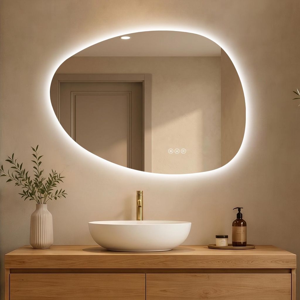 Espejo de baño iluminado S'AFIELINA, 75x55 cm, con Imagen del producto 