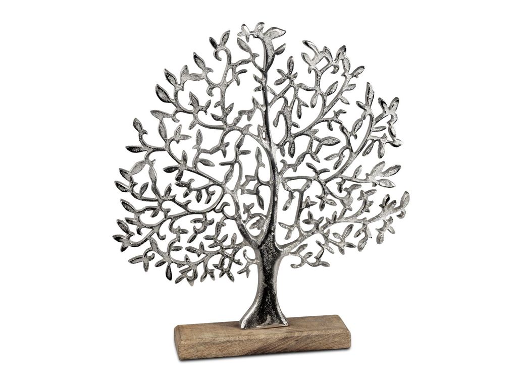 Dekoobjekt Lebensbaum H. 33cm silber natur