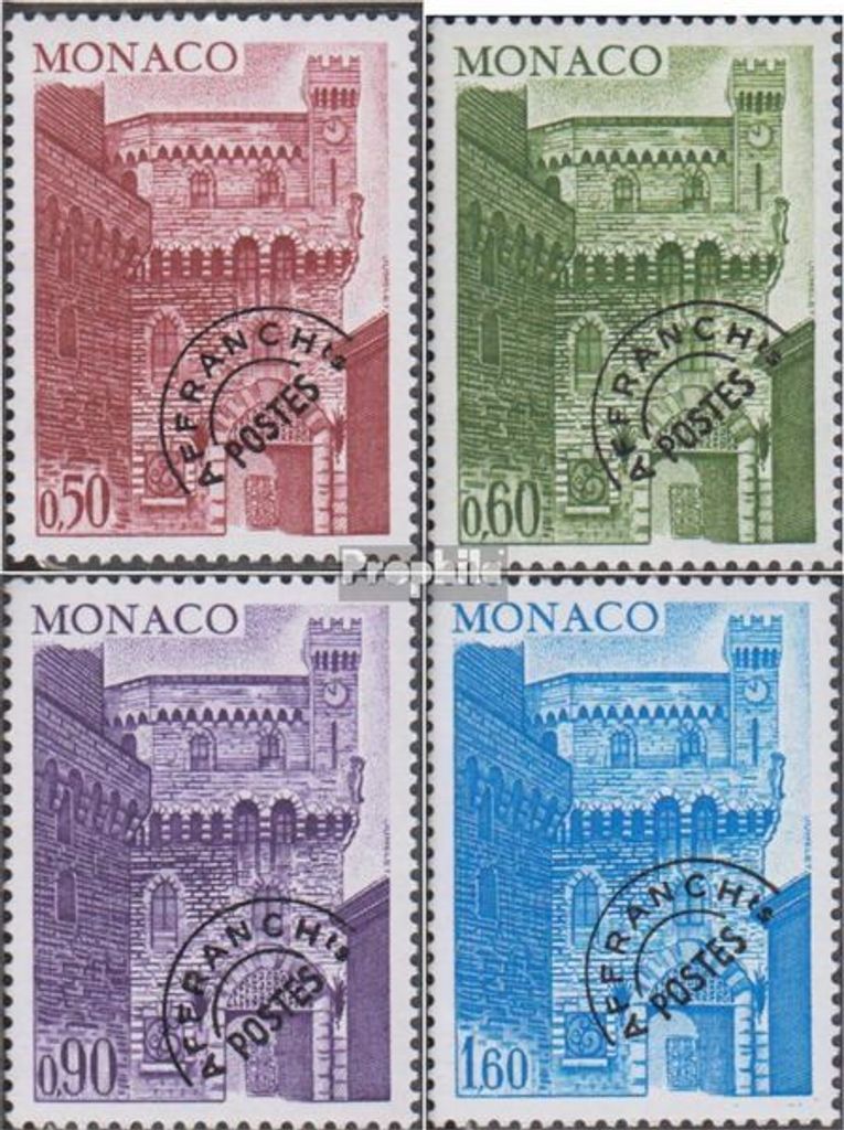 Briefmarken Monaco 1976 Mi 1207-1210 (kompl.Ausg.) postfrisch Freimarken: Uhrturm