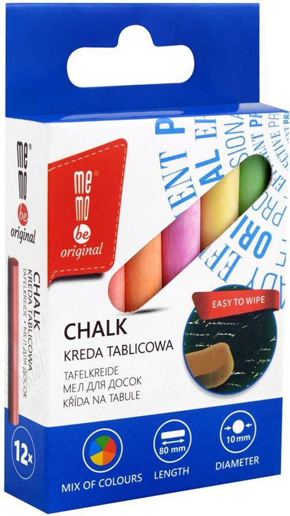Farbige Whiteboard-Kreide 12 St. MemoBe