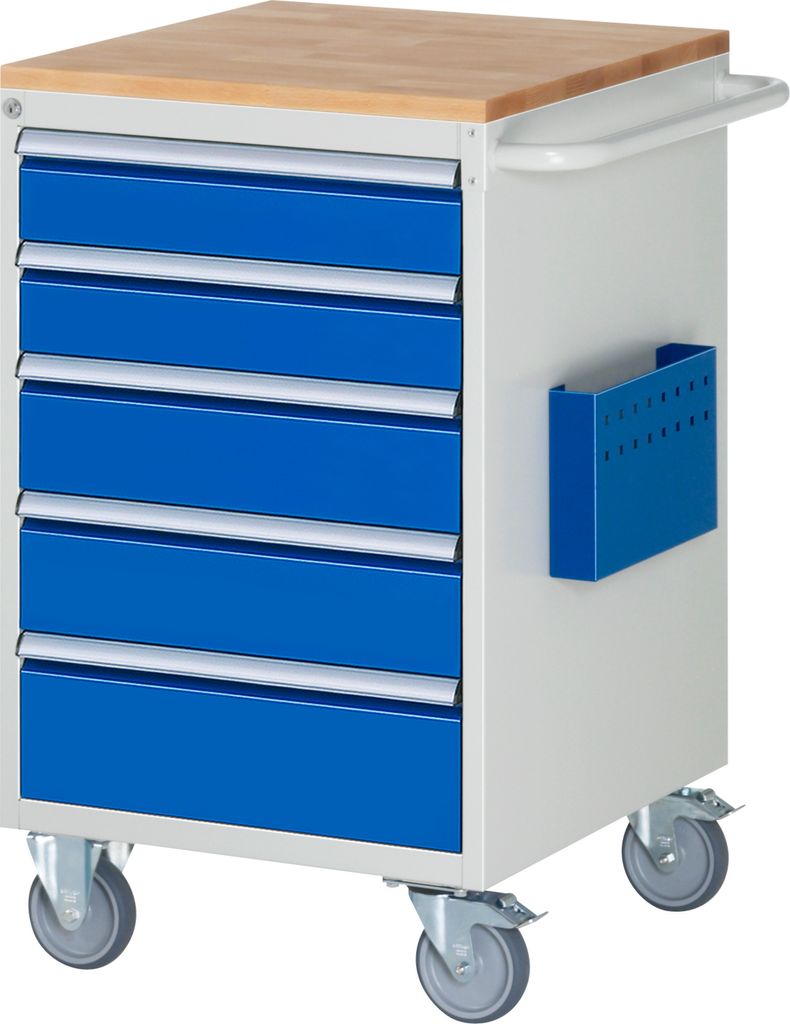 Rau Montagewagen Buche 5x Schublade 2x120 2x150 1x180mm BxTxH 580x650x975mm