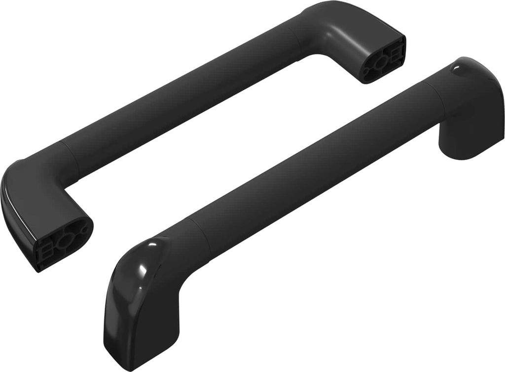 vidaXL Griff Uni 2 pcs Schwarz 380 x 34 x 85 mm Aluminium und PP