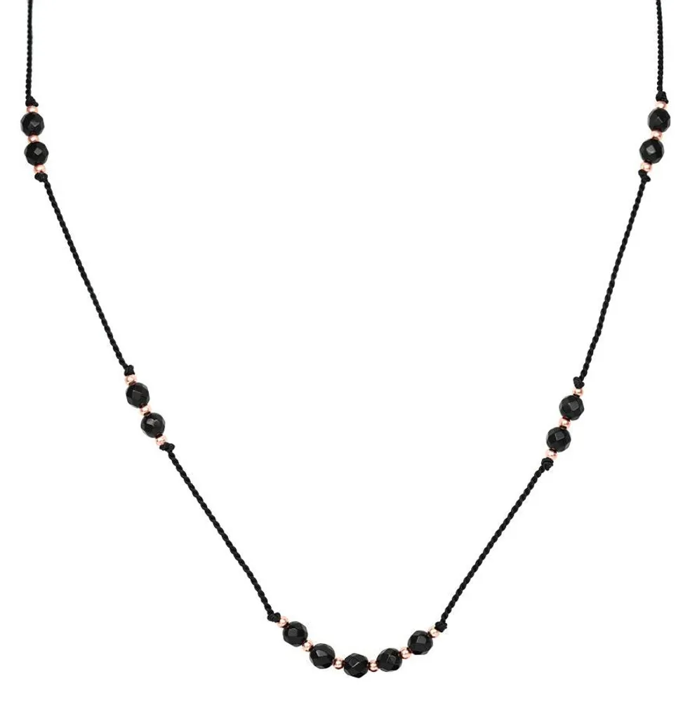 Collier en onyx HE32K3RG-BK idéal pour sublimer une tenue masculine sobre
