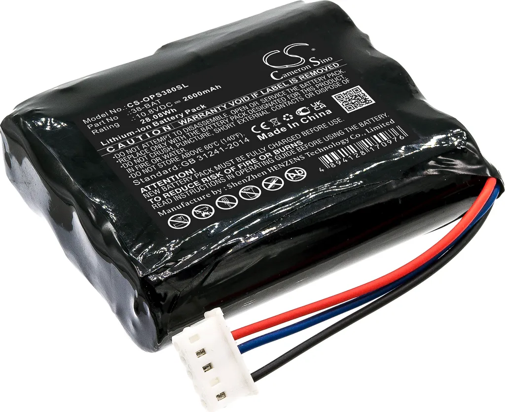 Batterie pour Olympus 38DL Plus Ultrasonic Thickness remplace 38-BAT