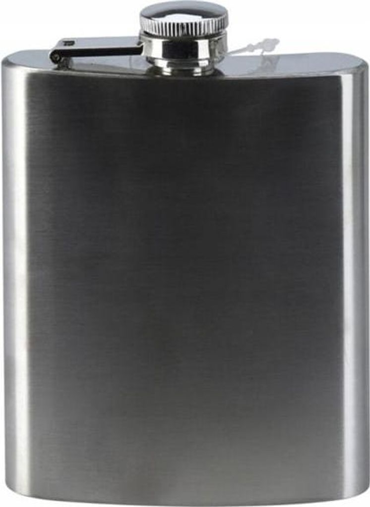 Flachmann 9,5x2,5x13cm 200ml Edelstahl Silber