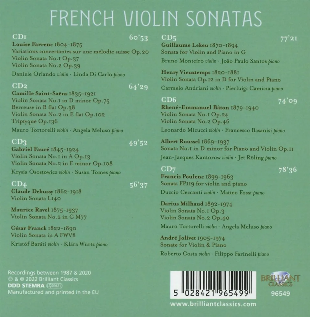 Livre de partitions Sonates françaises pour violon - Édition de référence - 2
