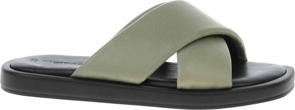 Tamaris Damen Leder Pantolette salbei Produktbild 