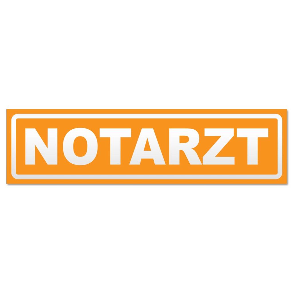Notarzt invertiert Magnetschild Schild magnetisch