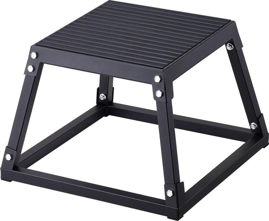 Plyometrische Sprungbox, 12-Zoll-Plyo-Box, plyometrische Plattform aus Stahl und Sprung-Agility-Box, rutschfeste Fitness-Übungs-Step-Up-Box für d...