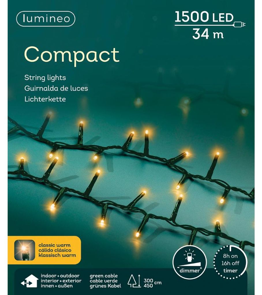 Kaemingk Lumineo Lichterkette Compact 1500 LED klassisch Produktbild 