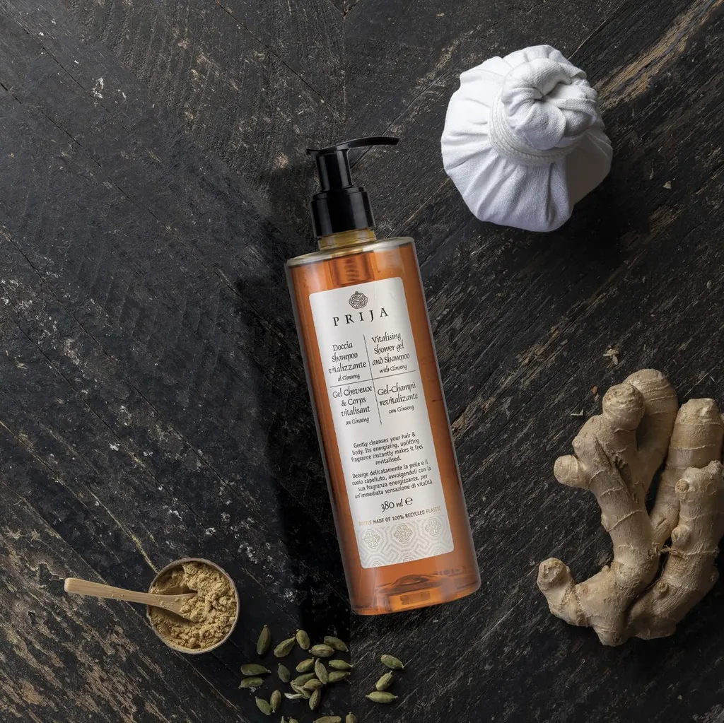 Trattamento Tonificante PRIJA al Ginseng 5x380ml - Shampoo Doccia 2in1 - 6