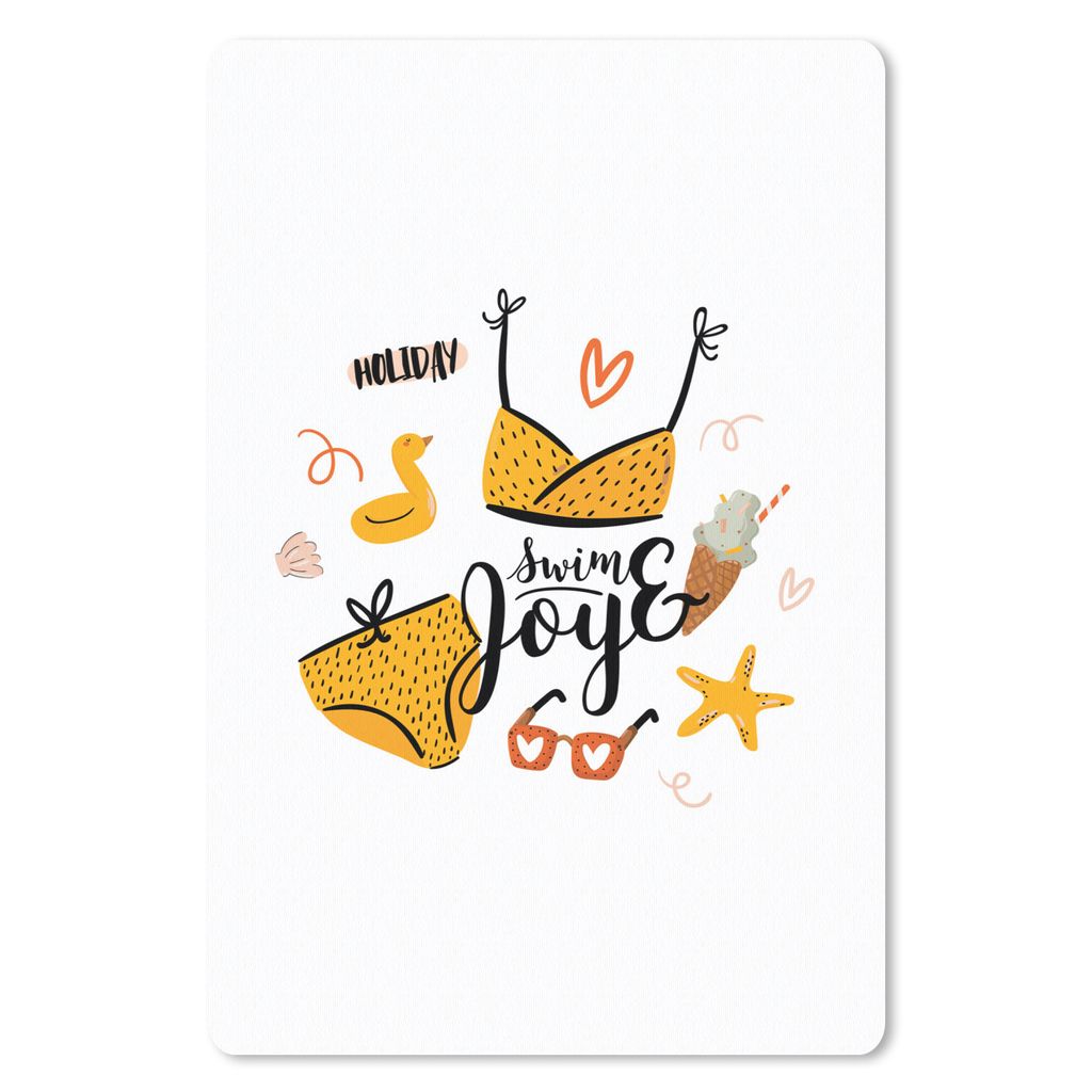 MuchoWow Mauspad Mousepad Sommer - Bikini - Gelb 40x60 cm - Mousepads - Maus Mat - Pad - Mausunterlage - Schreibtisch Accesoire