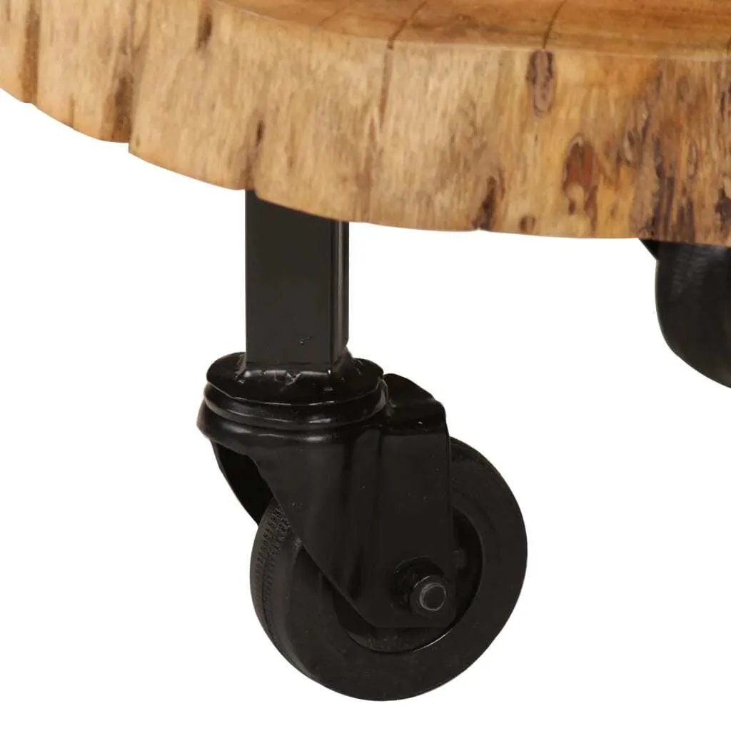 Table basse en acacia massif 60x55x25 cm - Table de salon robuste bois
