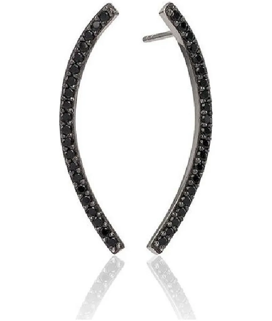Créoles en Argent Sif Jakobs Fucino Grande SJ-E1017-BK - Zircons