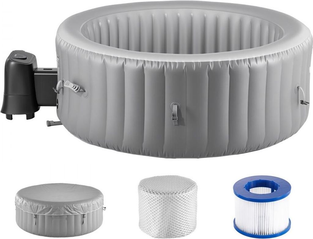 Aufblasbare Badewanne für 2-4 Personen - Rund, Tragbar, Outdoor - 180x66cm Größe