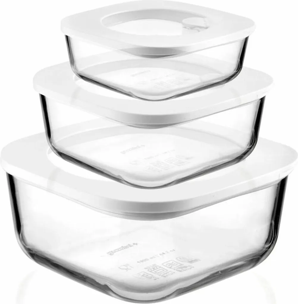 Récipient en verre hermétique Guzzini 11330311 avec 3 zones de stockage