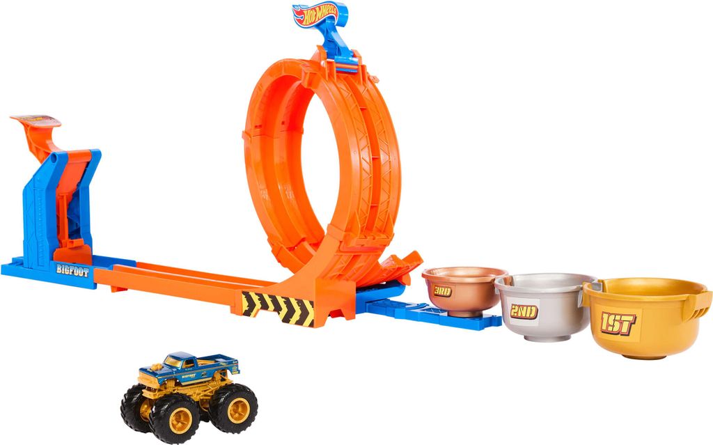 Hot Wheels Monster Trucks 2-In-1 Loop & Flip Challenge Image du produit 