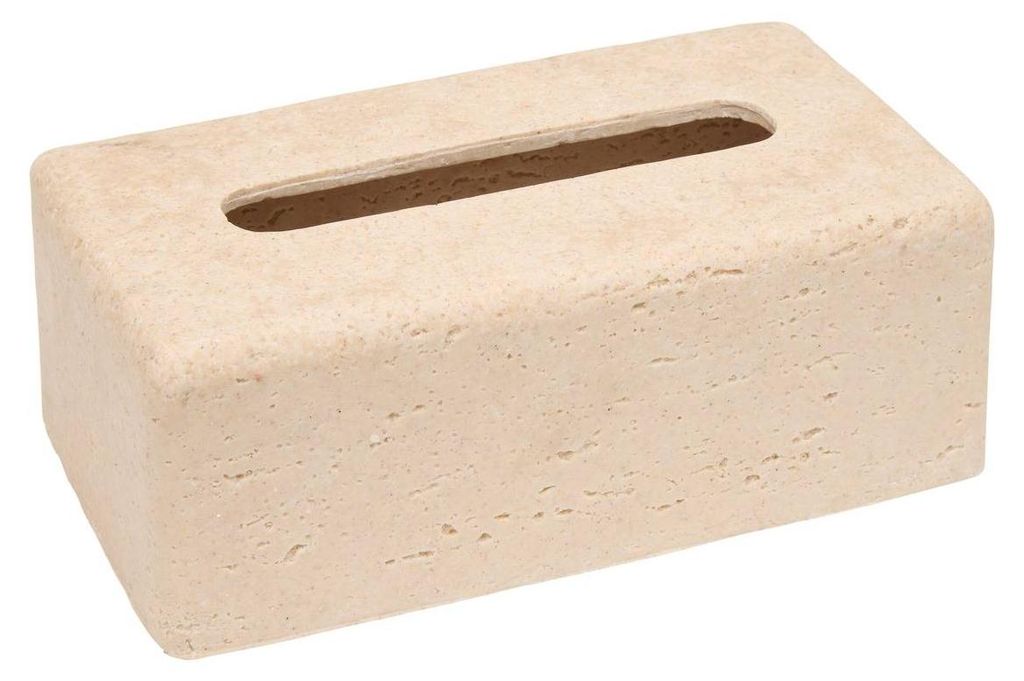 Anaya taschentuchbox, rechteckig, 14 x 25 cm, beige  - Produktbild 