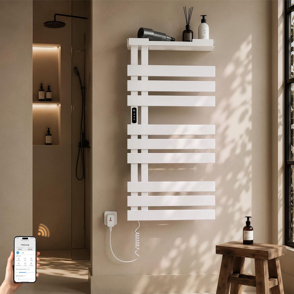 S'AFIELINA Scaldasalviette Elettrico con Ripiano 1050×500 Immagine del prodotto 