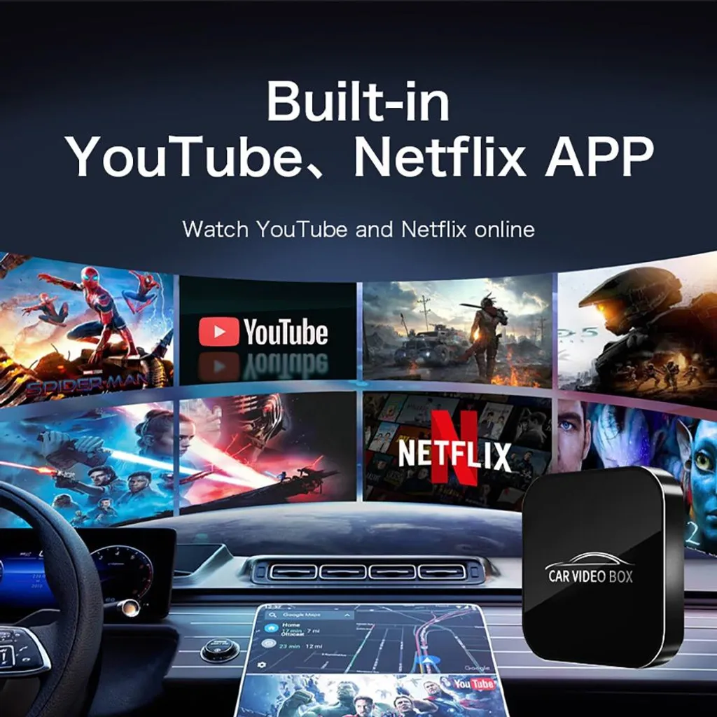 Boîtier Multimédia de Voiture Android 12 pour CarPlay et Android Auto - 2