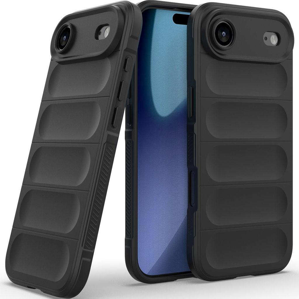 Handyhülle für iPhone Air Weich TPU Silikon Stossfest Anti-rutsch Hülle Schwarz