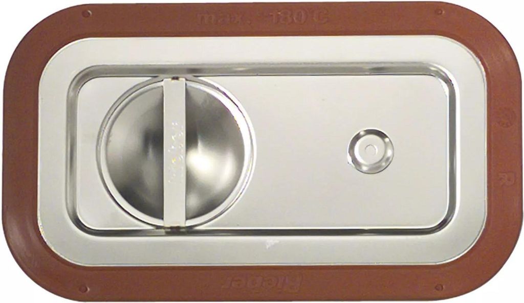RIEBER GN-Steckdeckel 18/10 Edelstahl, mit Griffmulde und Griffsteg, GN: 1/4