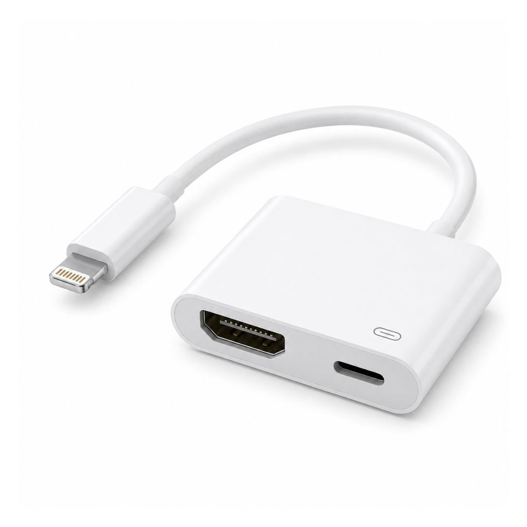 Lightning auf HDMI Adapter mit USB-C Ladeanschluss – 1080p Produktbild 