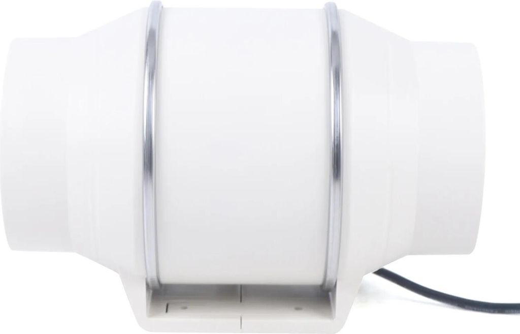 Inline-Rohrventilator - 150 mm - 220 V - Abluft für Bad, Küche, Grow-Zelt - Einfache Montage, abnehmbar zur Reinigung - Weiß