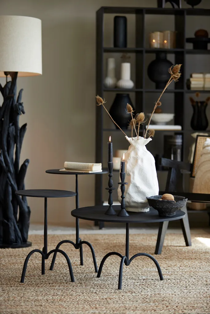 Table basse SAMOA noir mat Ø64 cm Light & Living structure métal robuste - 10