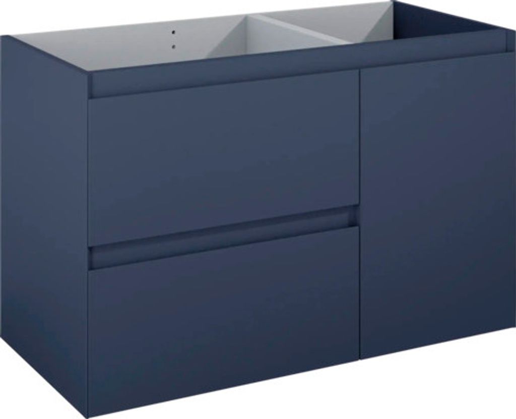 Jungborn Waschtischunterschrank DECEM BxHxT 1000 x 635 x 458 mm links Frontfarbe navy blau matt