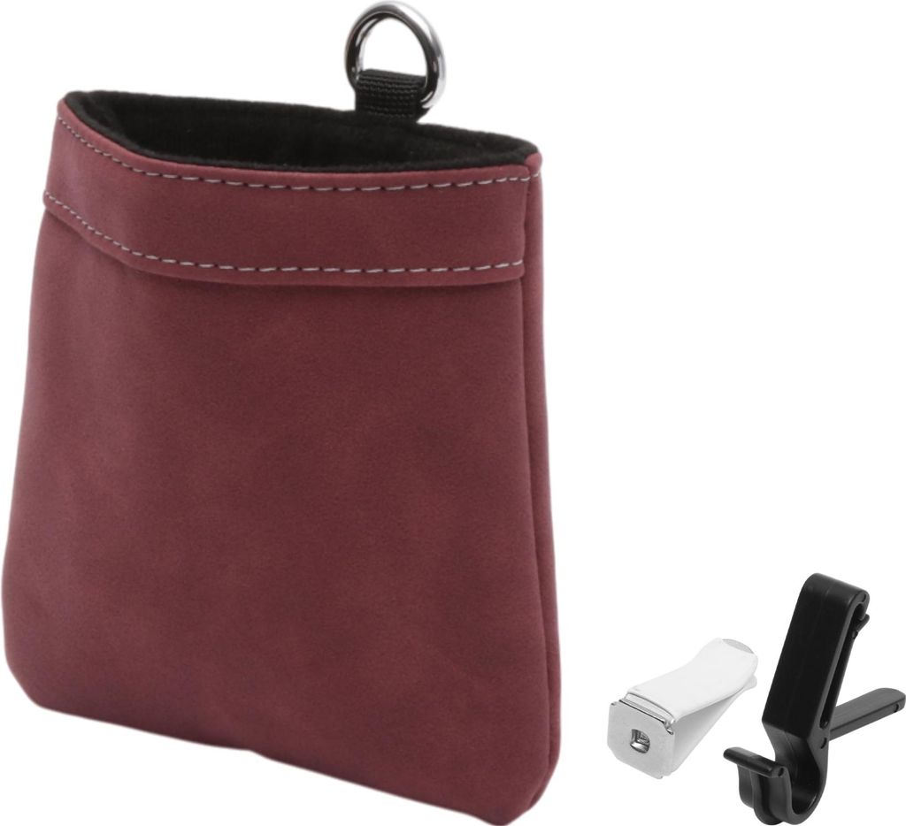 Autosonnenbrillenetui Universelles Sonnenbrillenetui Für Auto Flanell Metall Rot 13.5x12cm 1 Set