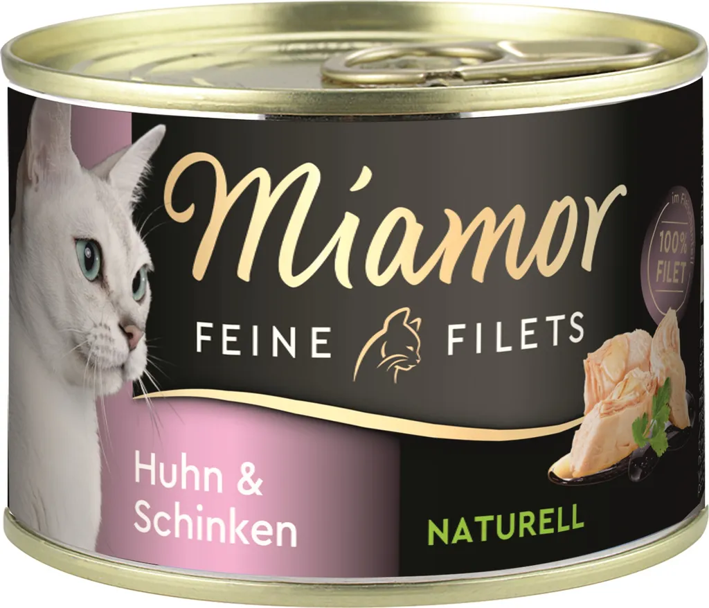 Alimentation Chat Miamor Fines Filets Poulet Jambon Boîte 12 x 156g
