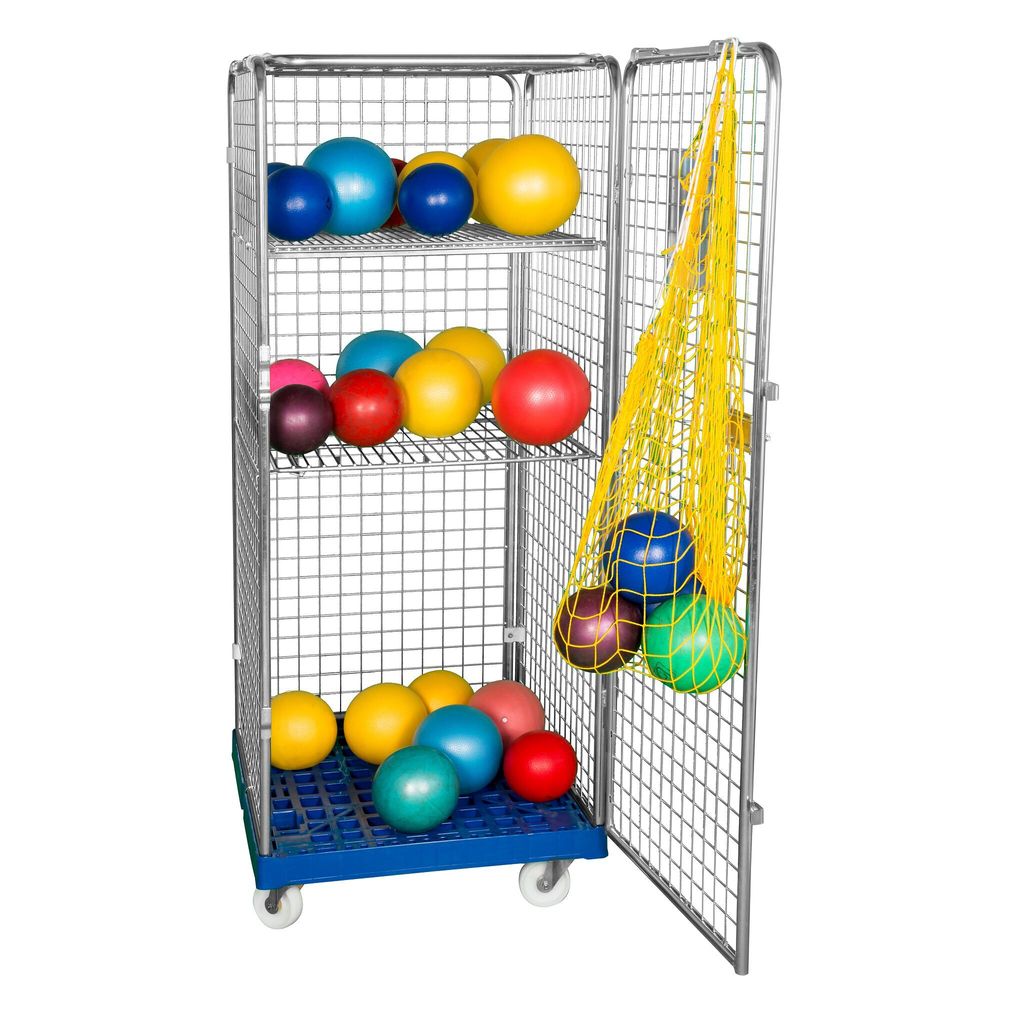 Sport-Thieme Materialwagen "Classic-Rollbox N°5", Mit 2 Einlegeböden, 1 Tür