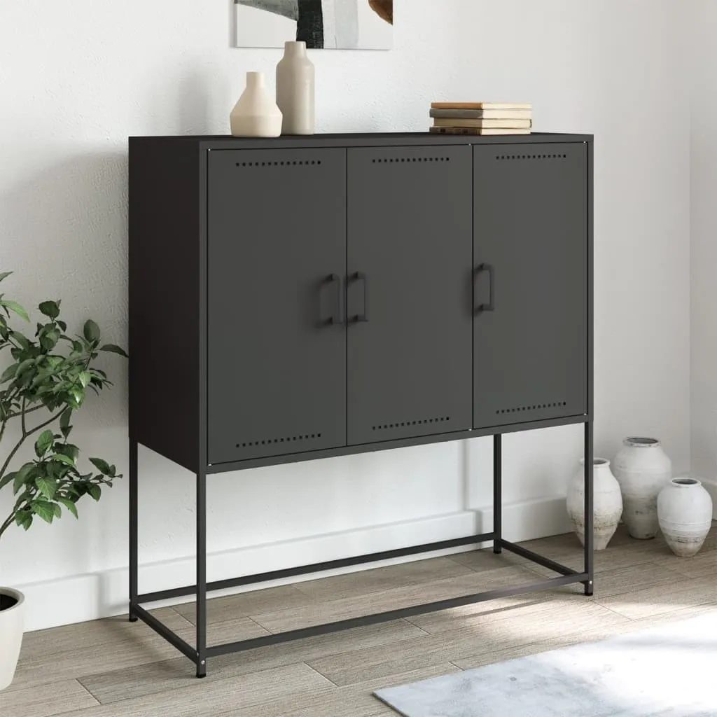 Highboard acier noir 100,5 cm vidaXL : gagnez de la place avec style
