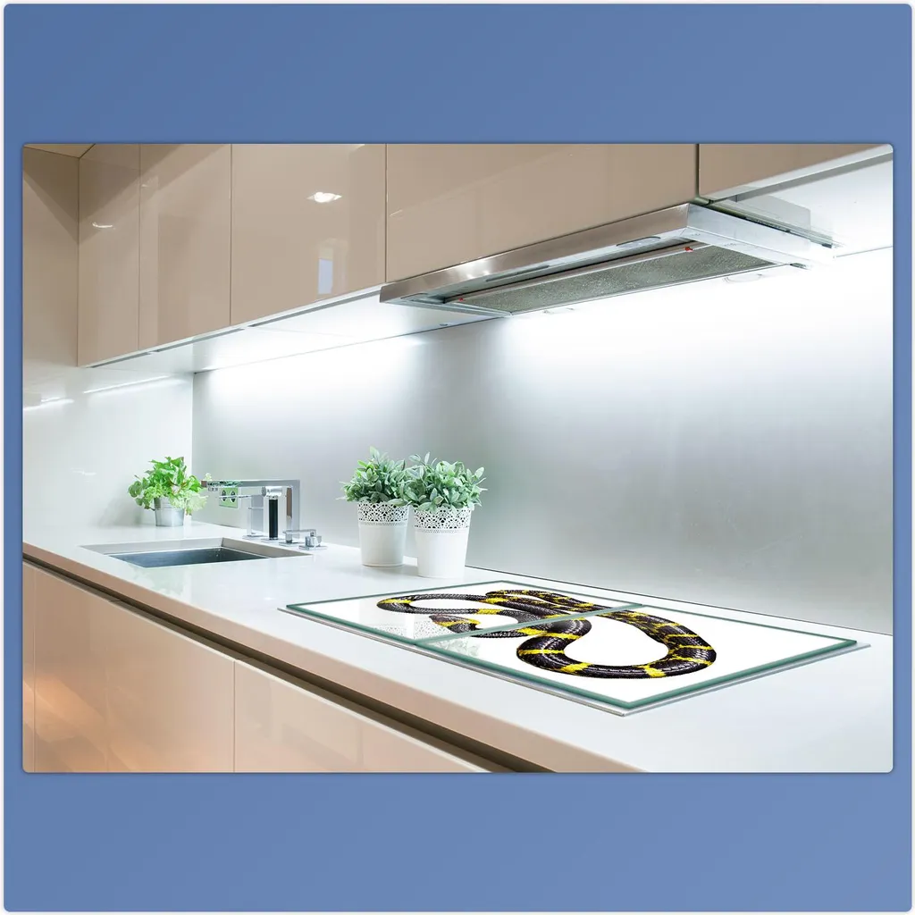 Copri Fornelli in Vetro Artistico 2 Pezzi 40x52 - Tema Animali Vivi - 5