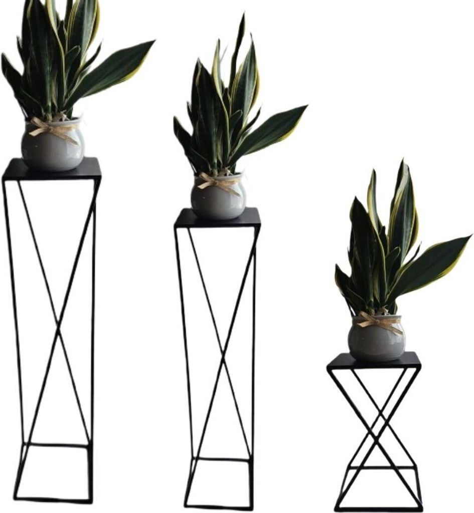 Blumenständer, Blumenhocker, Blumentopfständer Modern Pflanzenstand Pflanzenständer Pflanzenhocker, im Loft-stil, Stahl pulverbeschichtet, 3 Stu...